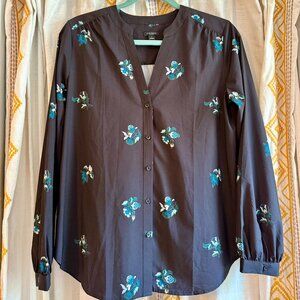 Ann Taylor S Long Sleeve Blouse Button Down